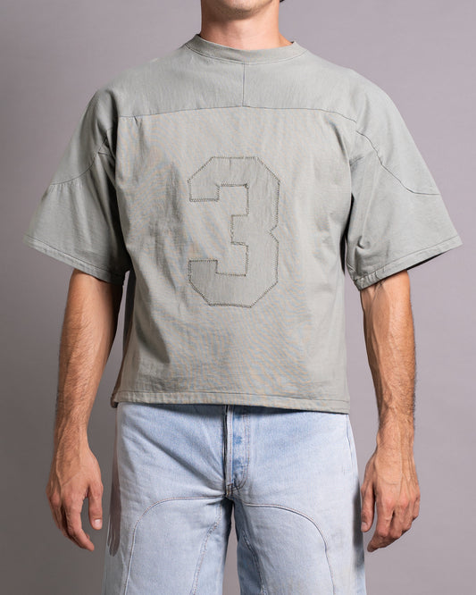 RECONSTRUCTED GREEN FOOTBALL TEE