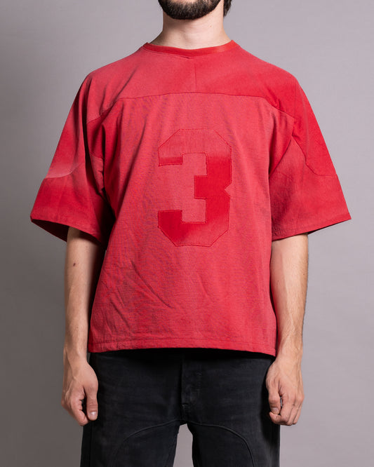 RECONSTRUCTED RED FOOTBALL TEE