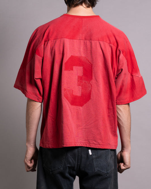 RECONSTRUCTED RED FOOTBALL TEE